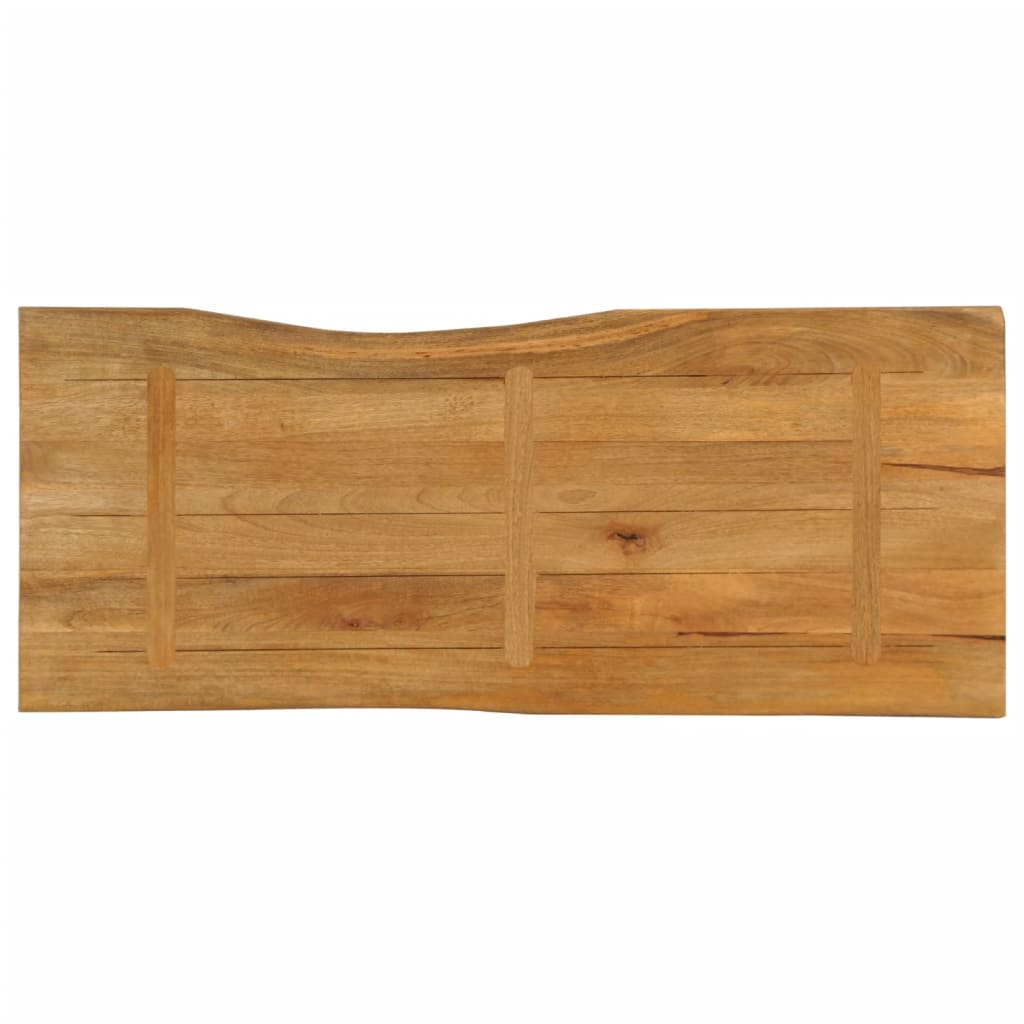 vidaXL Blat stołu, 140x60x3,8 cm, naturalna krawędź, lite drewno mango