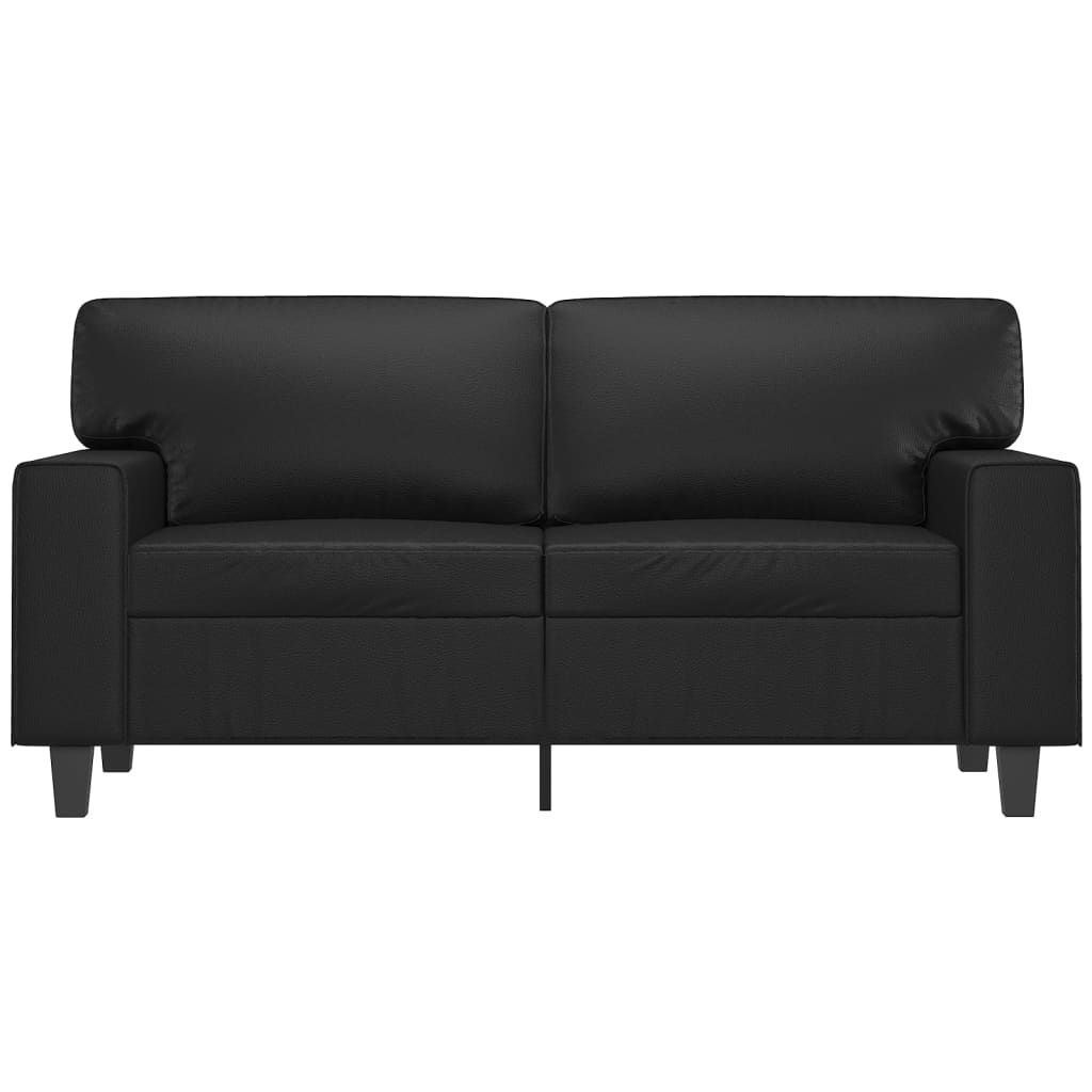 vidaXL 2-osobowa sofa, czarna, 120 cm, sztuczna skóra