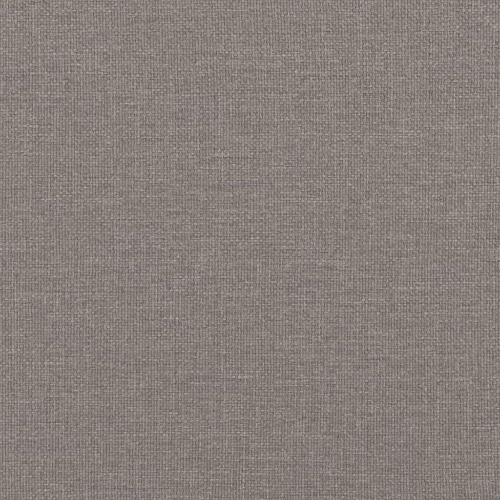 vidaXL Rama łóżka z zagłówkiem, taupe, 100x200 cm, obita tkaniną