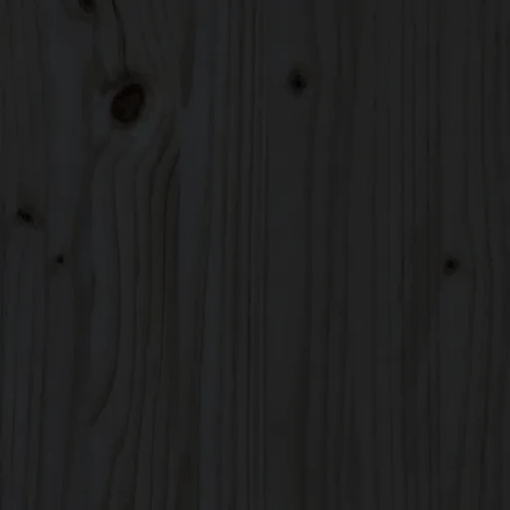 vidaXL Podstawka na monitor, czarna, 50x24x16 cm, lite drewno sosnowe