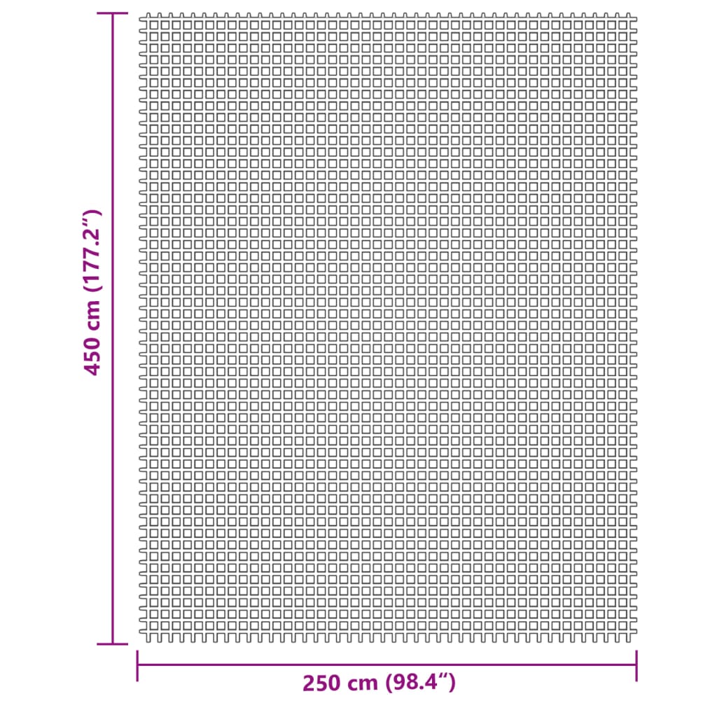 vidaXL Mata podłogowa na kemping, kremowa, 4,5x2,5 m