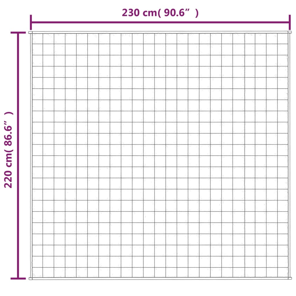 vidaXL Koc obciążeniowy, niebieski, 220x230 cm, 11 kg, tkanina