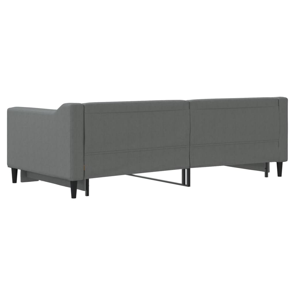 vidaXL Sofa rozsuwana, ciemnoszara, 90x190 cm, tkanina