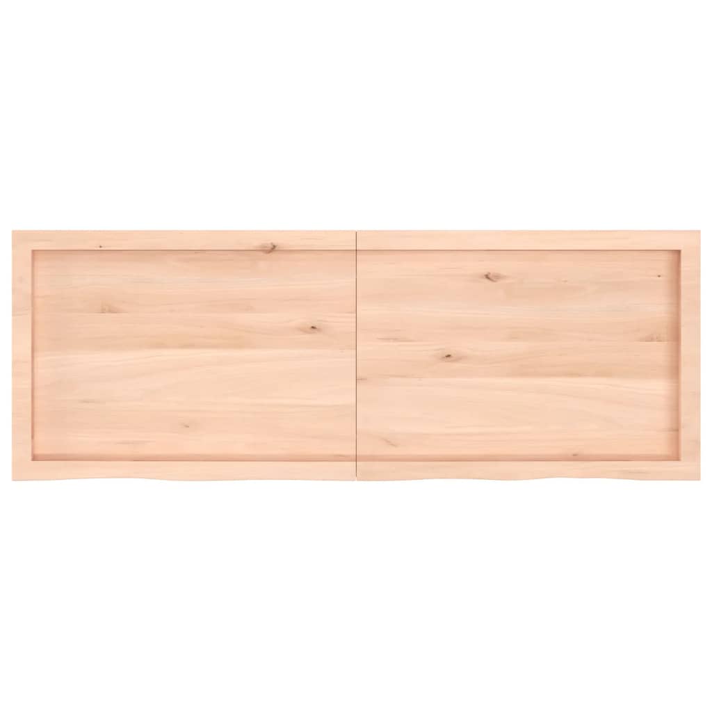 vidaXL Blat do łazienki, 140x50x(2-4) cm, surowe, lite drewno