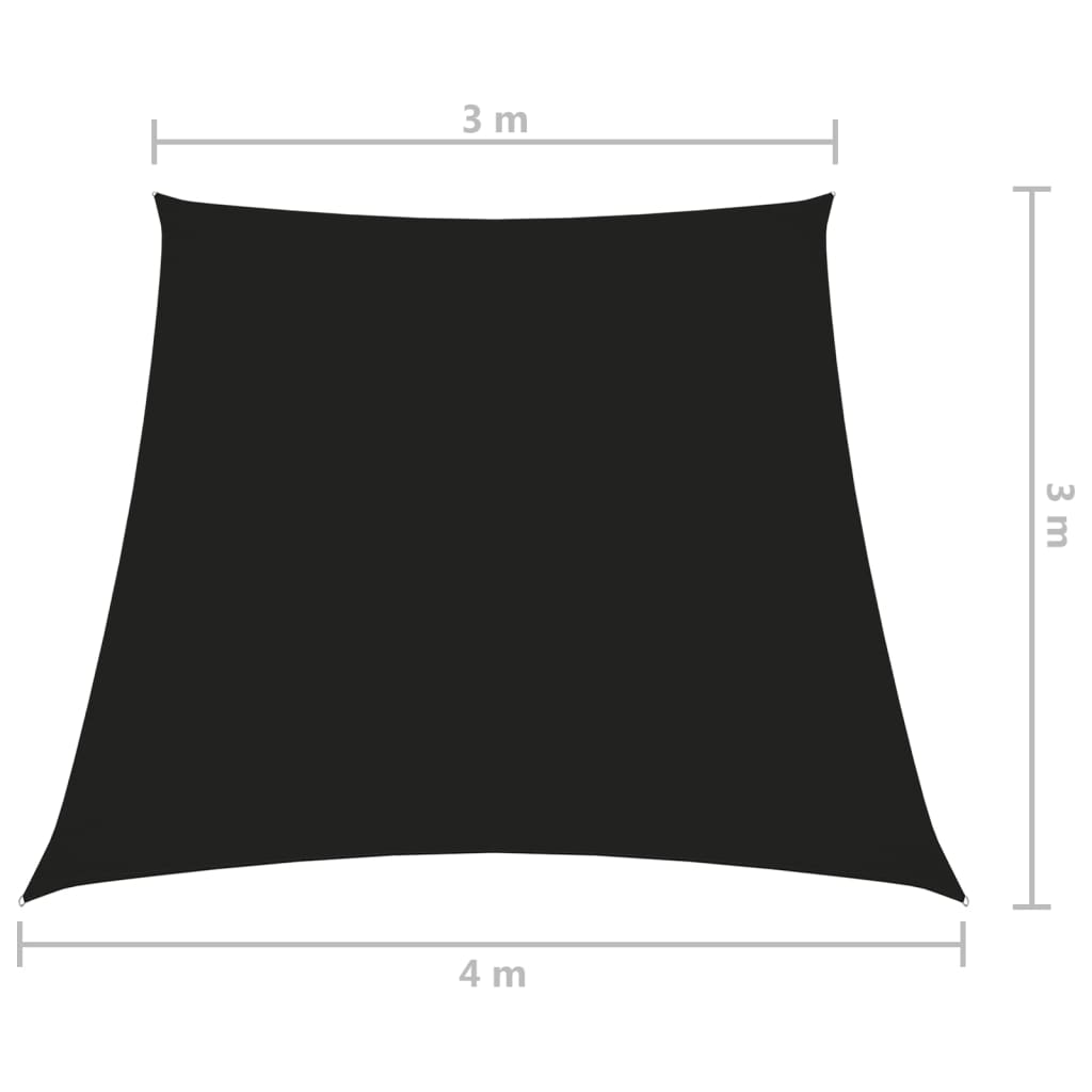 vidaXL Trapezowy żagiel ogrodowy, tkanina Oxford, 3/4x3 m, czarny