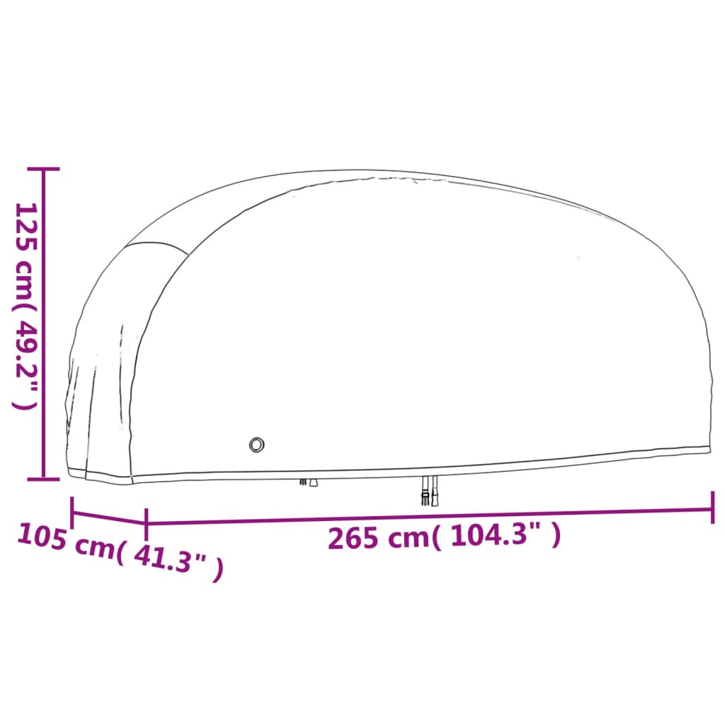 vidaXL Pokrowce na motocykl, 2 szt., 265x105x125 cm, tkanina Oxford