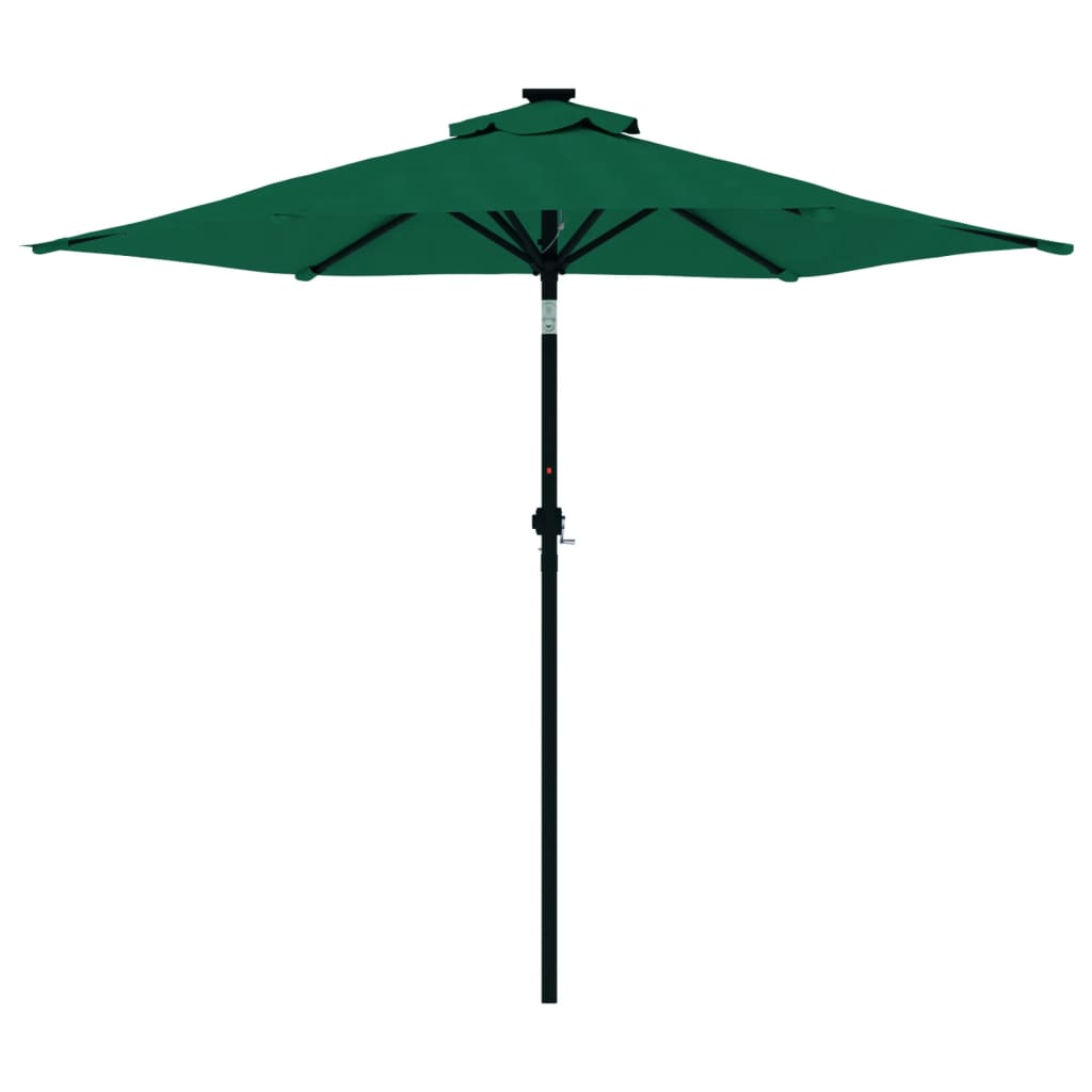 vidaXL Parasol ogrodowy na stalowym słupku, zielony, 225x225x212 cm