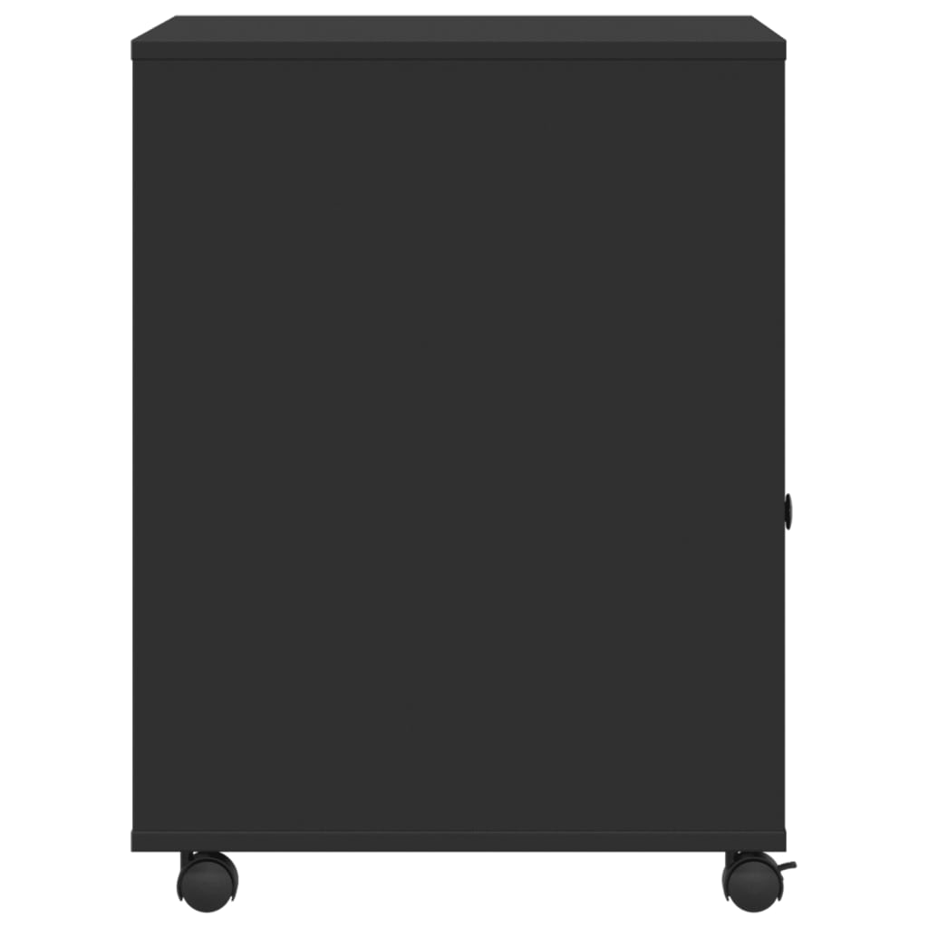 vidaXL Szafka pod drukarkę, z kółkami, czarna, 60x50x67 cm