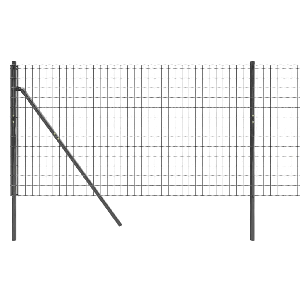 vidaXL Ogrodzenie z siatki drucianej, antracytowe, 1,1x10 m