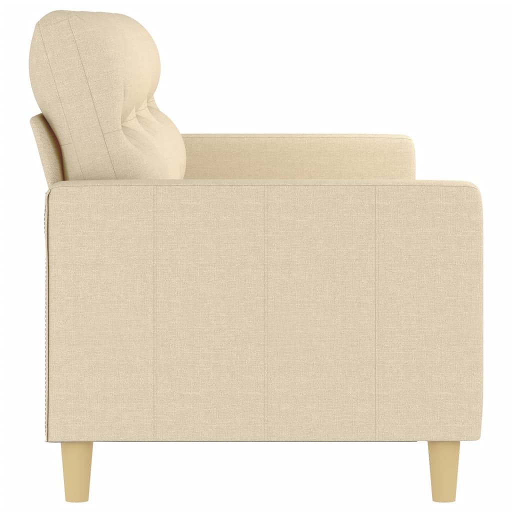 vidaXL 3-osobowa sofa, kremowa, 180 cm, tapicerowana tkaniną
