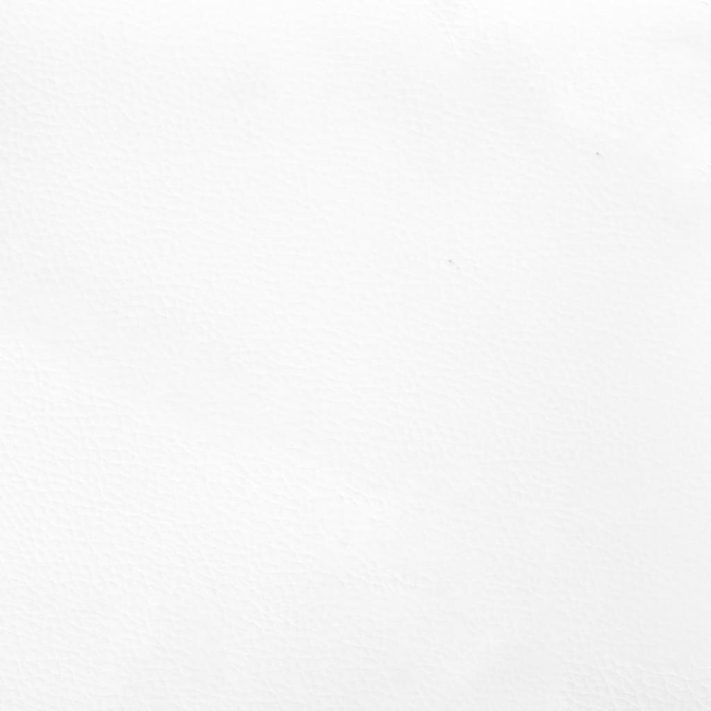 vidaXL Zagłówek uszak, biały, 83x23x118/128 cm, sztuczna skóra