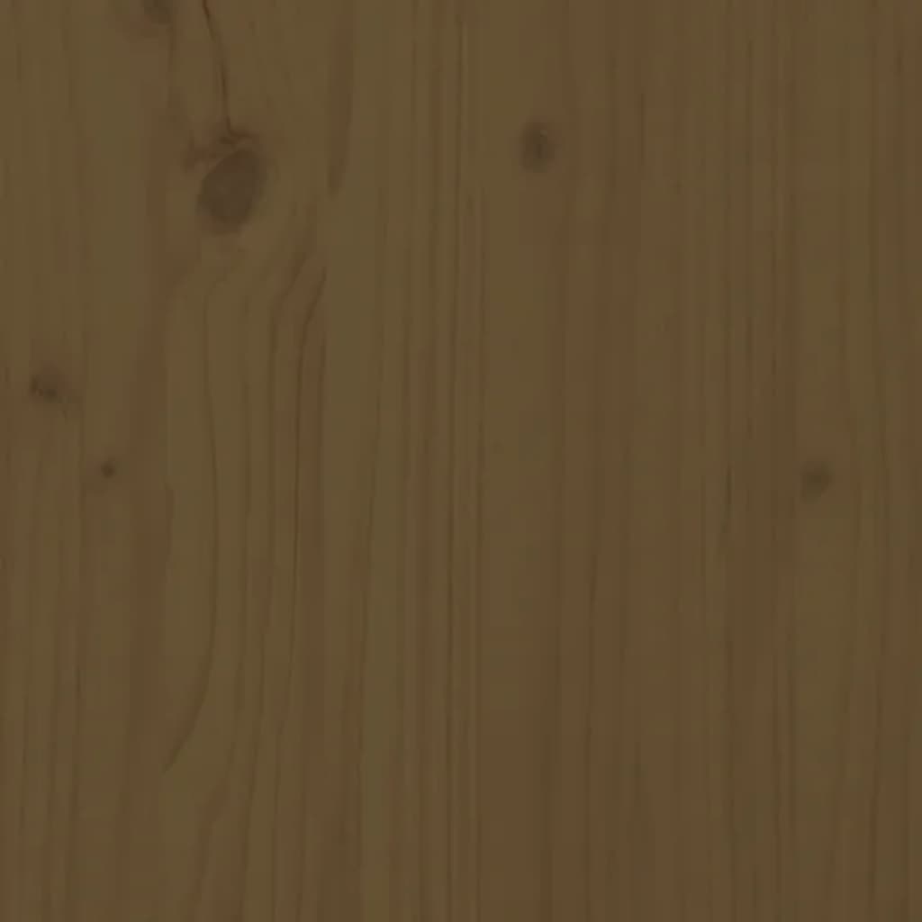 vidaXL Wezgłowie łóżka, brązowe, 126x4x104 cm, lite drewno sosnowe