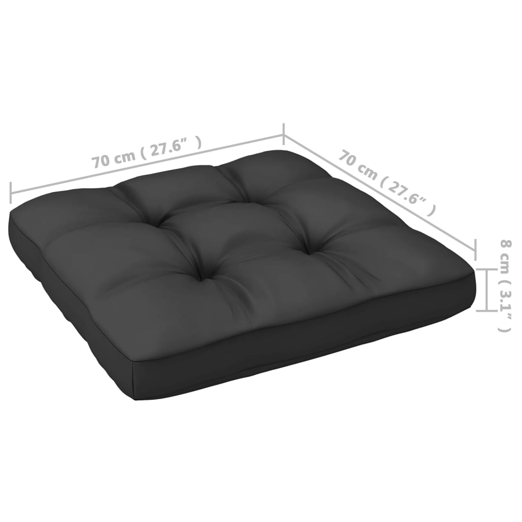 vidaXL 4-osobowa sofa ogrodowa z poduszkami, lite drewno sosnowe