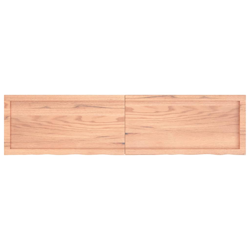 vidaXL Blat do stołu, jasnobrązowy, 160x40x(2-4)cm, lite drewno dębowe
