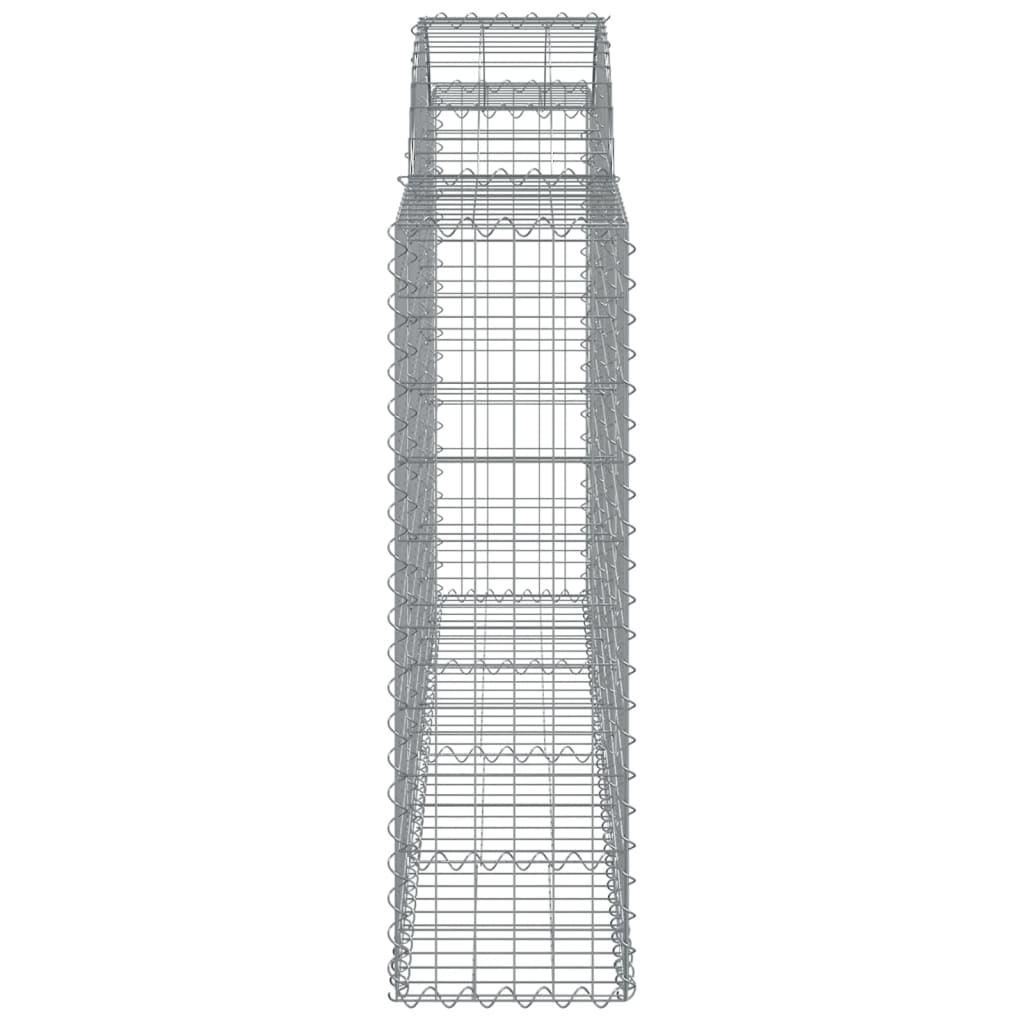 vidaXL Kosze gabionowe, 13 szt, 200x30x100/120cm, galwanizowane żelazo