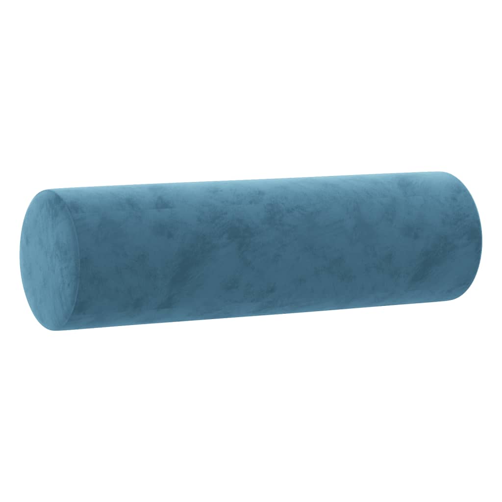 vidaXL 3-osobowa sofa z poduszkami, niebieska, 180 cm, aksamit