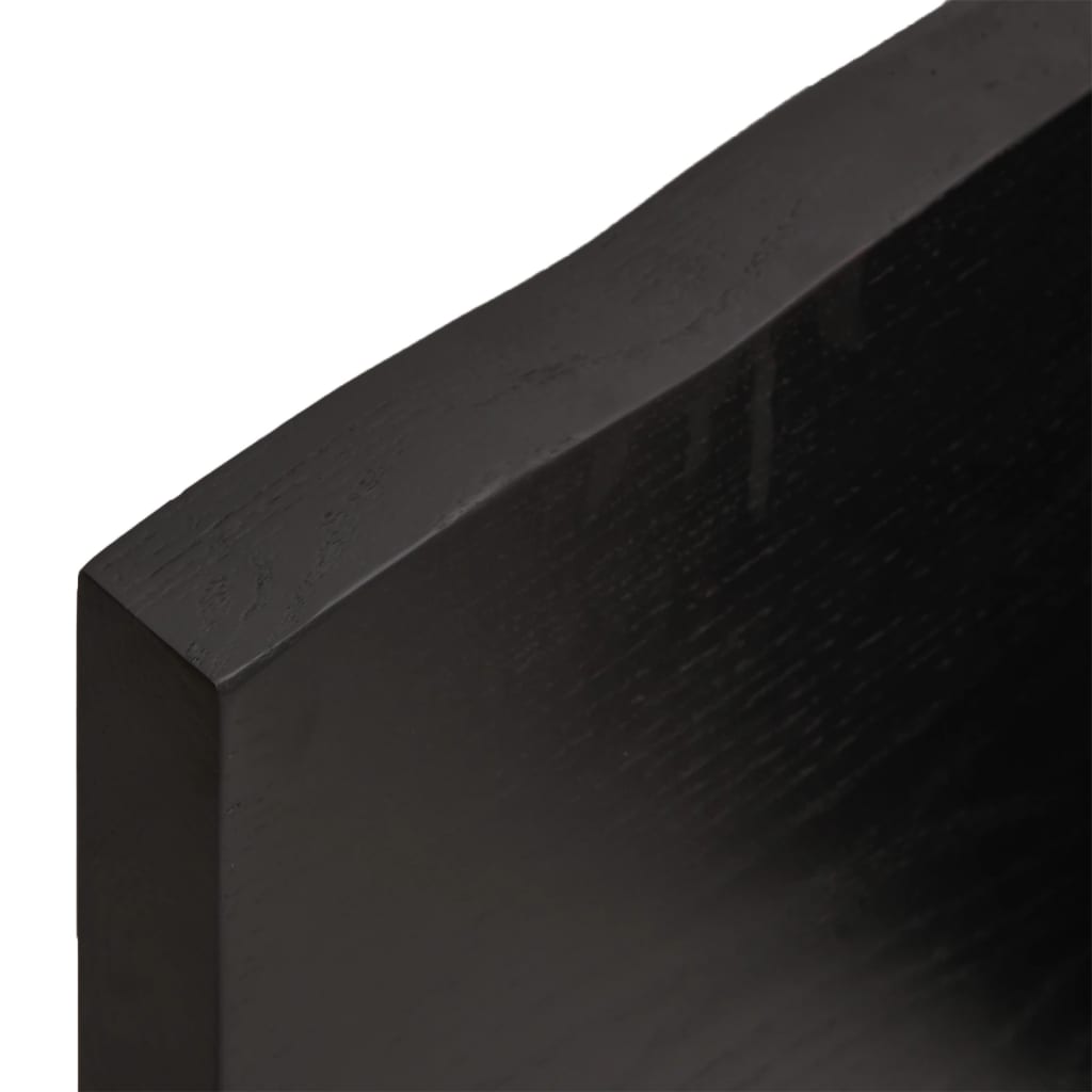 vidaXL Blat do łazienki, ciemnobrązowy, 220x60x(2-4) cm, lite drewno