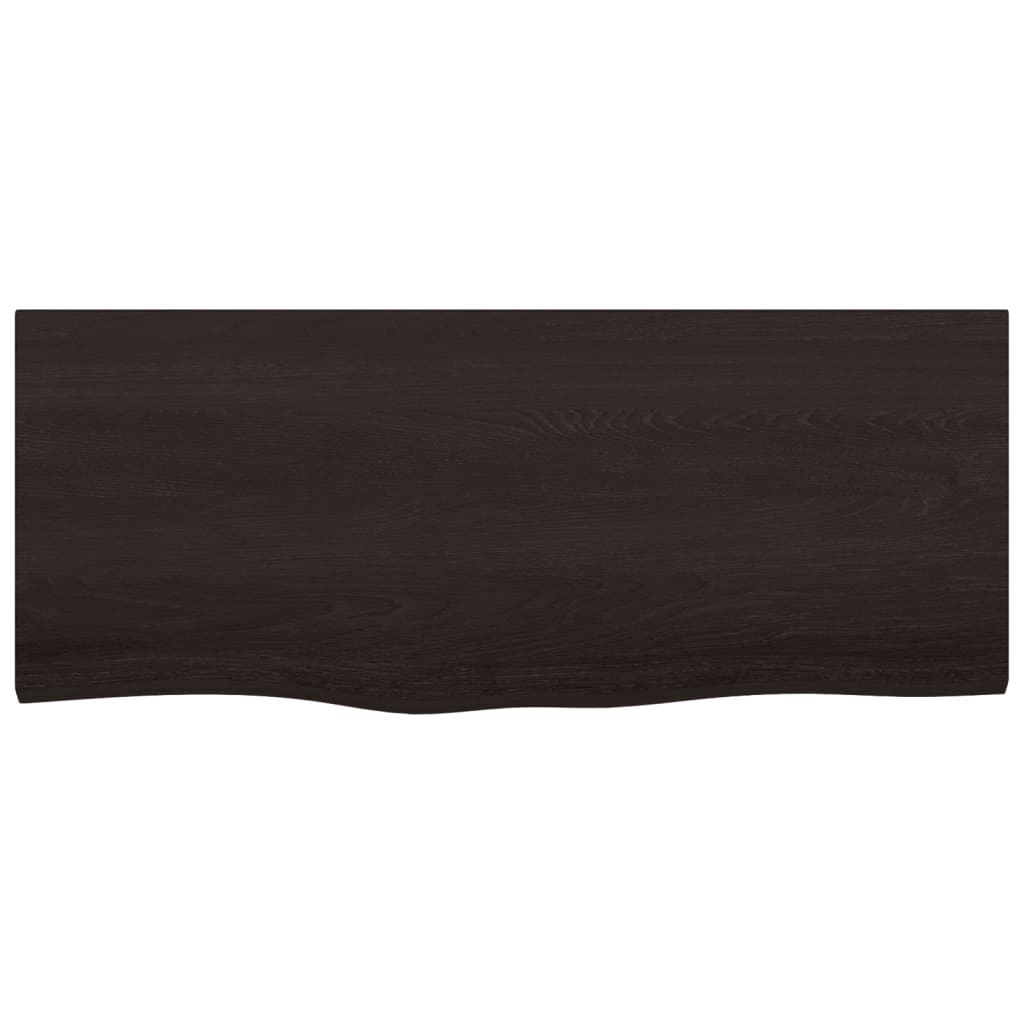 vidaXL Blat do łazienki, ciemnobrązowy, 100x40x(2-4) cm, lite drewno