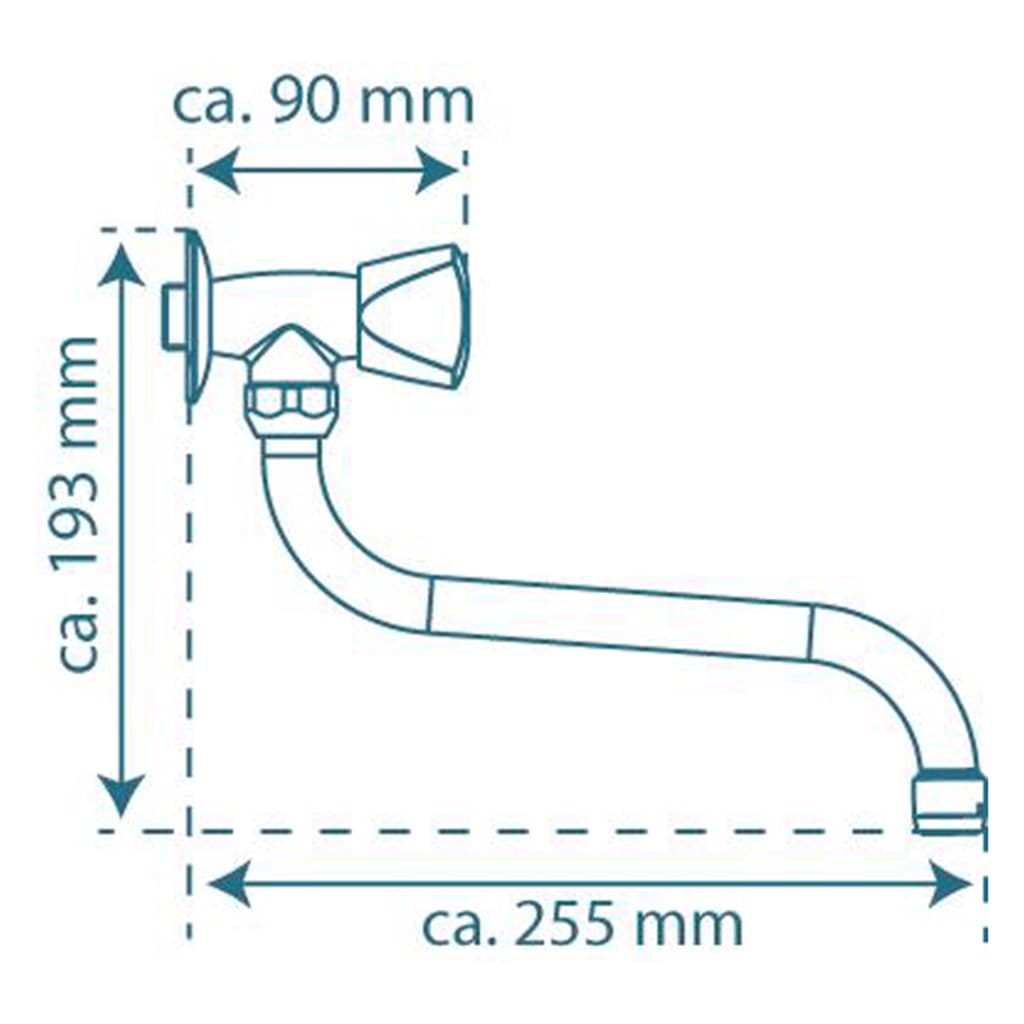 SCHÜTTE Ruchoma bateria ścienna CARNEO, chrom