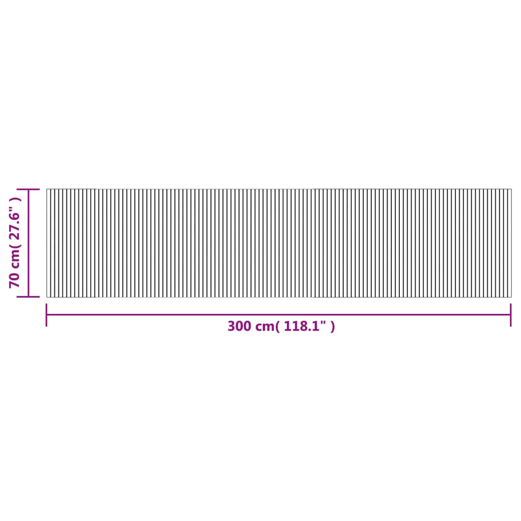 vidaXL Dywan prostokątny, jasny naturalny, 70x300 cm, bambusowy