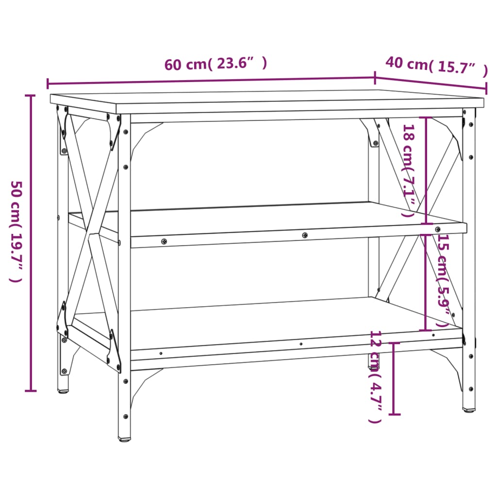 vidaXL Szafka pod TV, czarna, 60x40x50 cm, materiał drewnopochodny