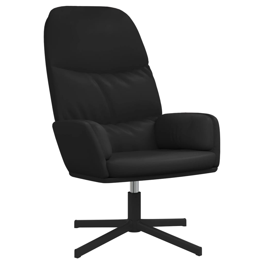 vidaXL Krzesło wypoczynkowe, czarne, sztuczna skóra