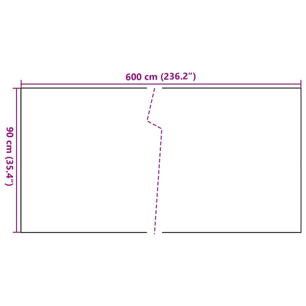 vidaXL Parawan balkonowy, antracytowy, 600x90 cm, polirattan