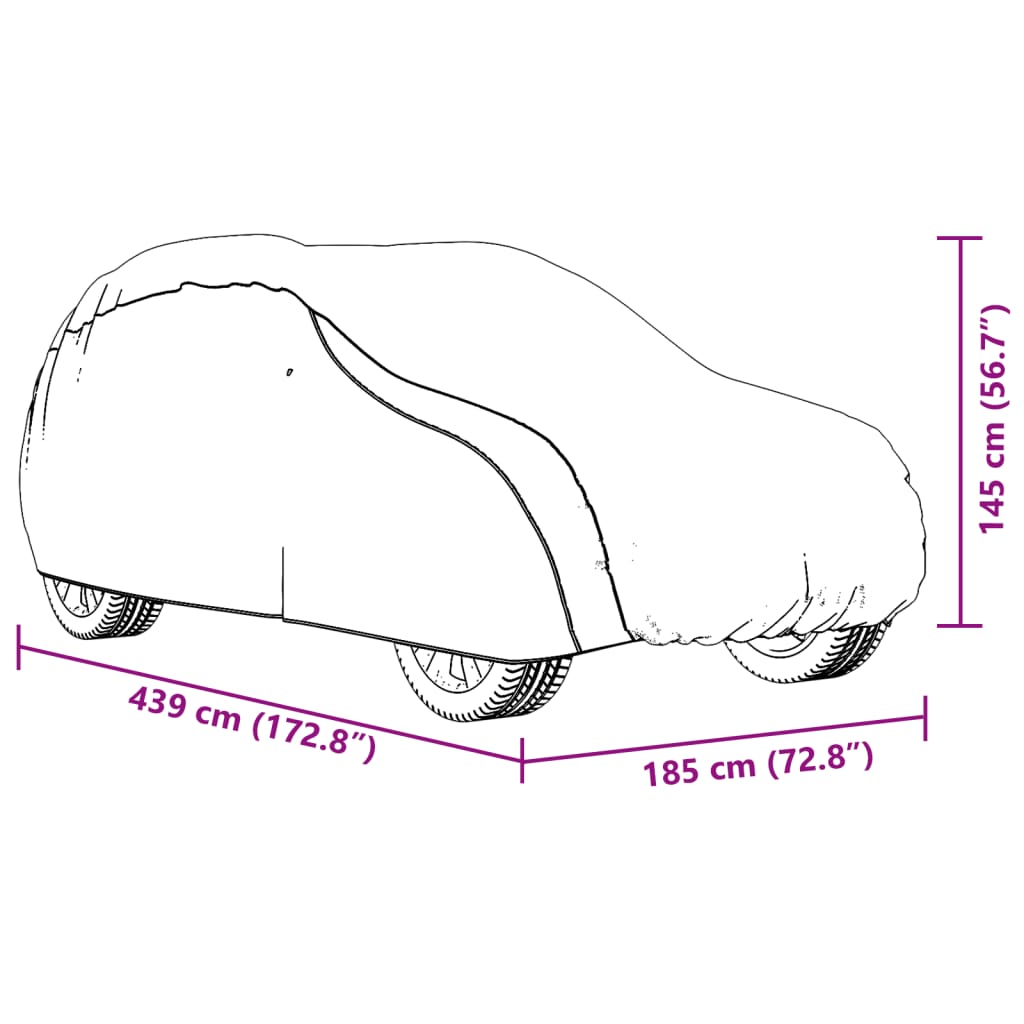 vidaXL Pokrowiec na samochód typu SUV, z paskami, pełny, srebrny, M