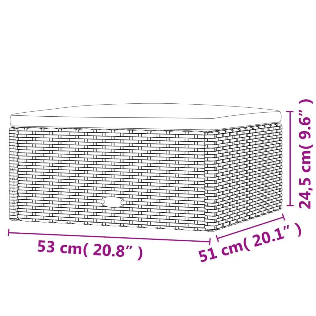 vidaXL 9-cz. zestaw wypoczynkowy do ogrodu, poduszki, rattan PE, szary