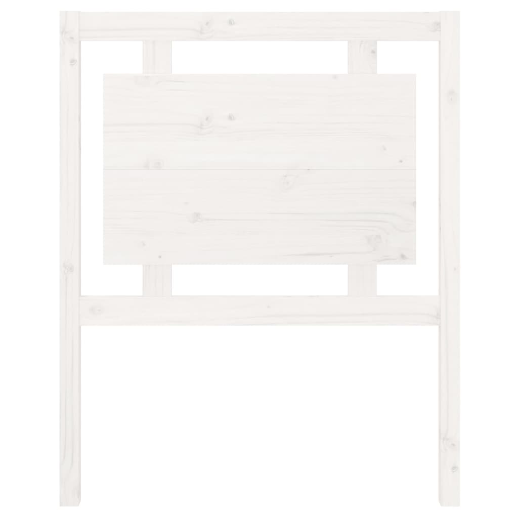 vidaXL Wezgłowie łóżka, białe, 80,5x4x100 cm, lite drewno sosnowe