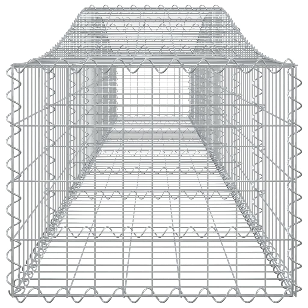 vidaXL Kosze gabionowe, 15 szt, 400x50x40/60 cm, galwanizowane żelazo