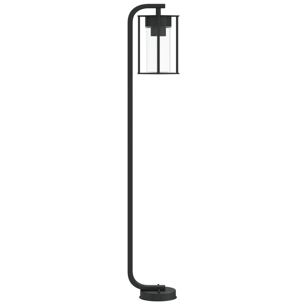 vidaXL Lampy ogrodowe stojące, 3 szt., czarne, 100 cm, stal nierdzewna