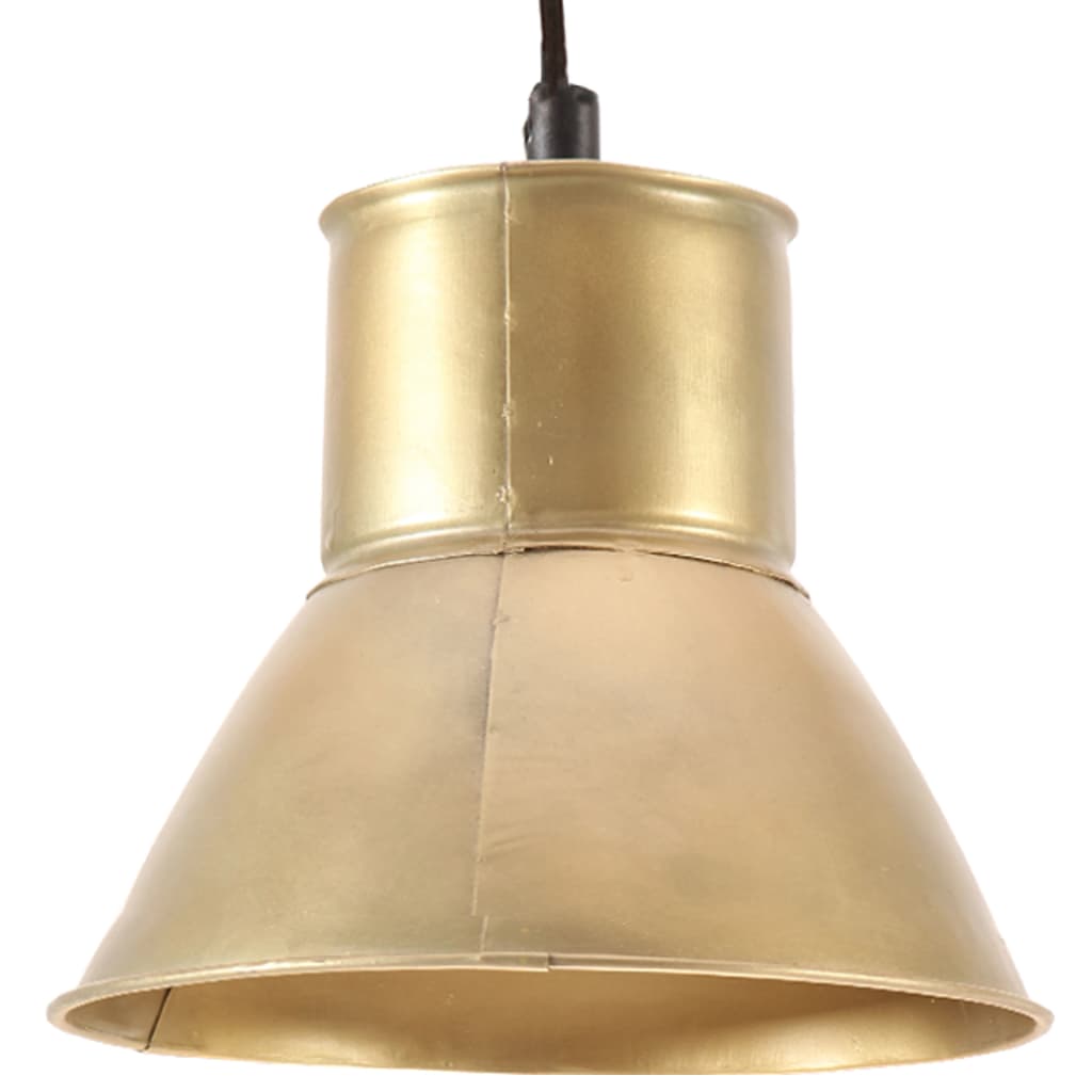 vidaXL Lampa wisząca, 25 W, kolor mosiądzu, okrągła, 17 cm, E27