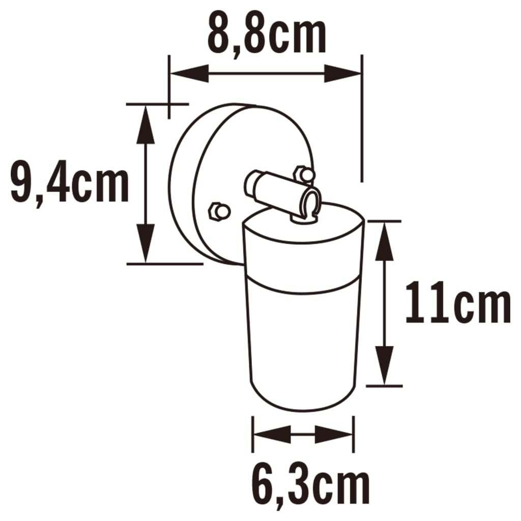 KONSTSMIDE Lampa ścienna Modena, regulowana, 1x7 W, matowa czerń