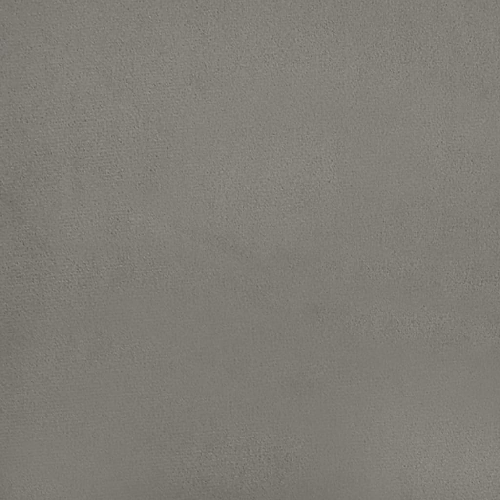 vidaXL Łóżko kontynentalne z materacem, jasnoszare, aksamit, 140x190cm