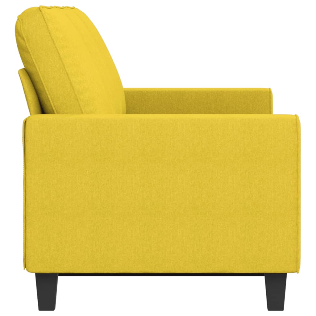 vidaXL Sofa 3-osobowa, jasnożółta, 180 cm, tapicerowana tkaniną