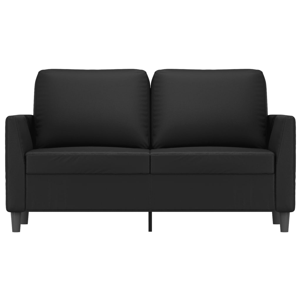 vidaXL 2-osobowa sofa, czarna, 120 cm, sztuczna skóra