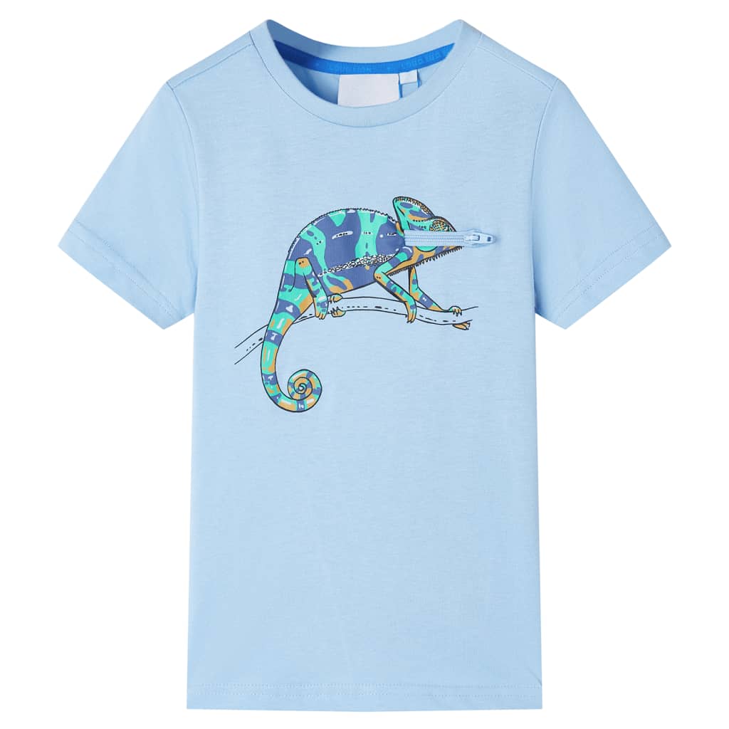 Koszulka dziecięca z krótkimi rękawami, jasnoniebieska, 104
