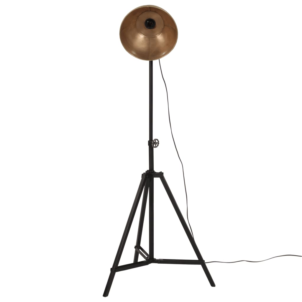 vidaXL Lampa stojąca, 25 W, antyczny mosiądz, 61x61x90/150 cm, E27