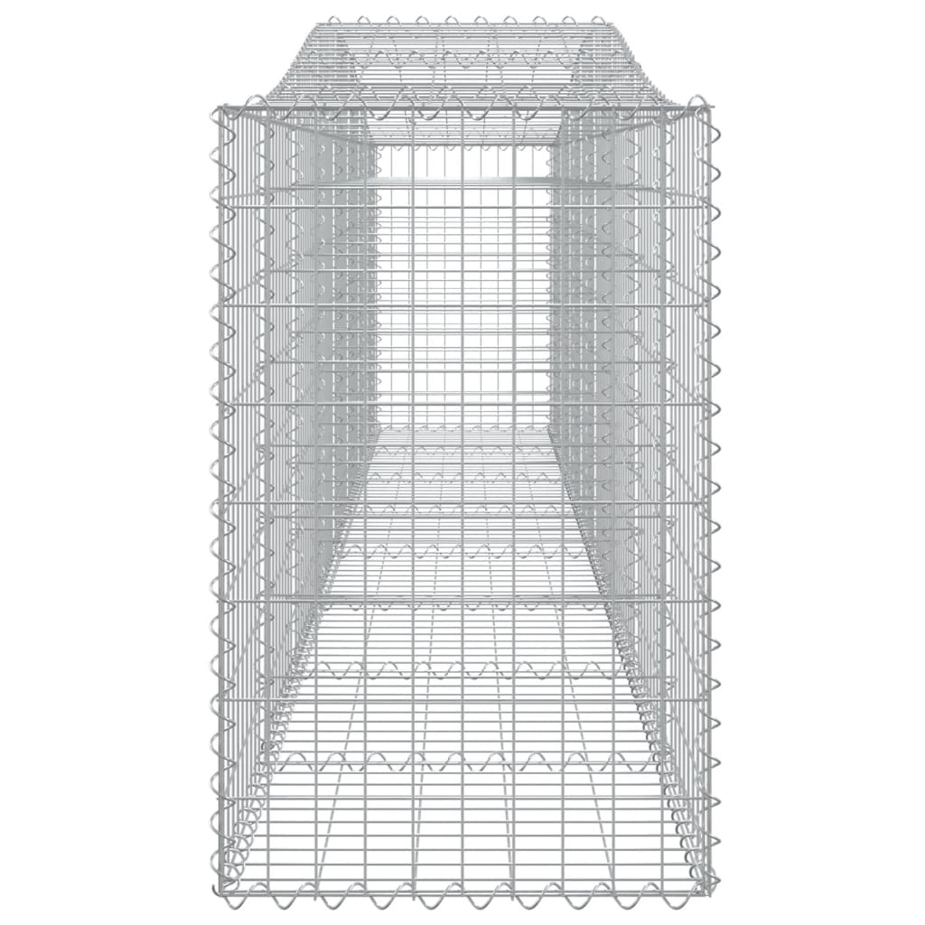 vidaXL Kosze gabionowe, 2 szt, 400x50x80/100 cm, galwanizowane żelazo