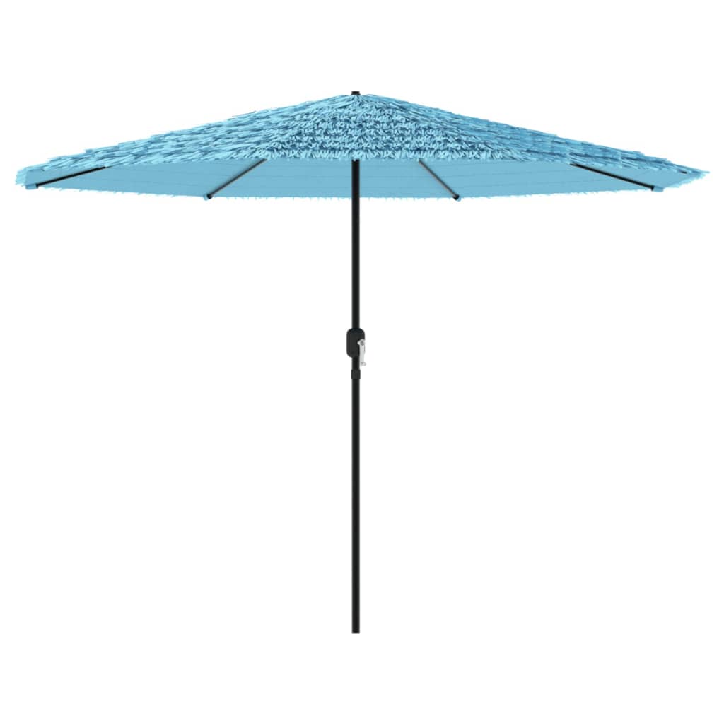 vidaXL Parasol ogrodowy na stalowym słupku, niebieski, 388x388x248 cm