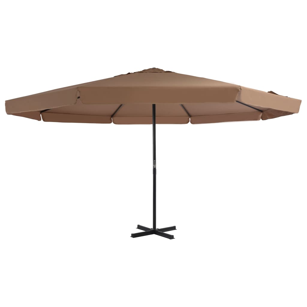 vidaXL Parasol ogrodowy na słupku aluminiowym, 500 cm, taupe