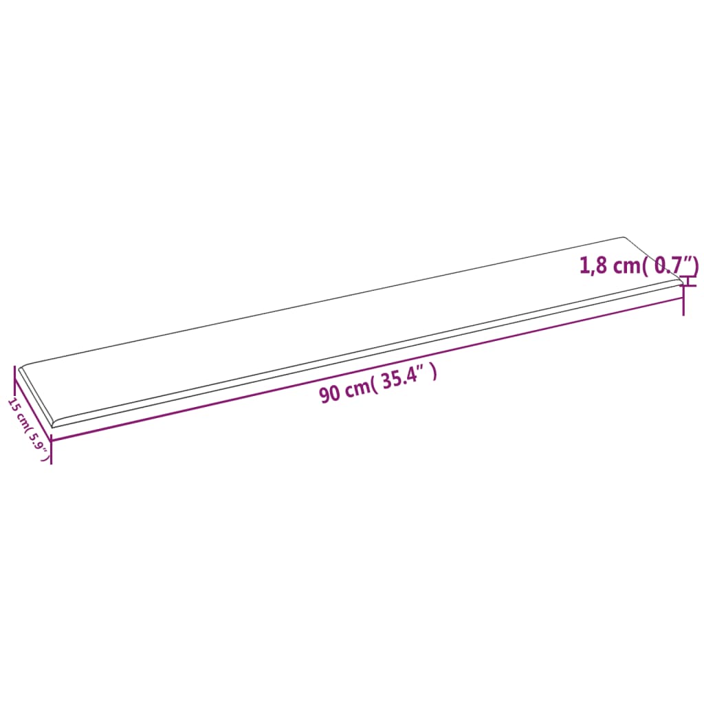 vidaXL Panele ścienne, 12 szt, kolor wina, 90x15 cm, tkanina, 1,62 m²