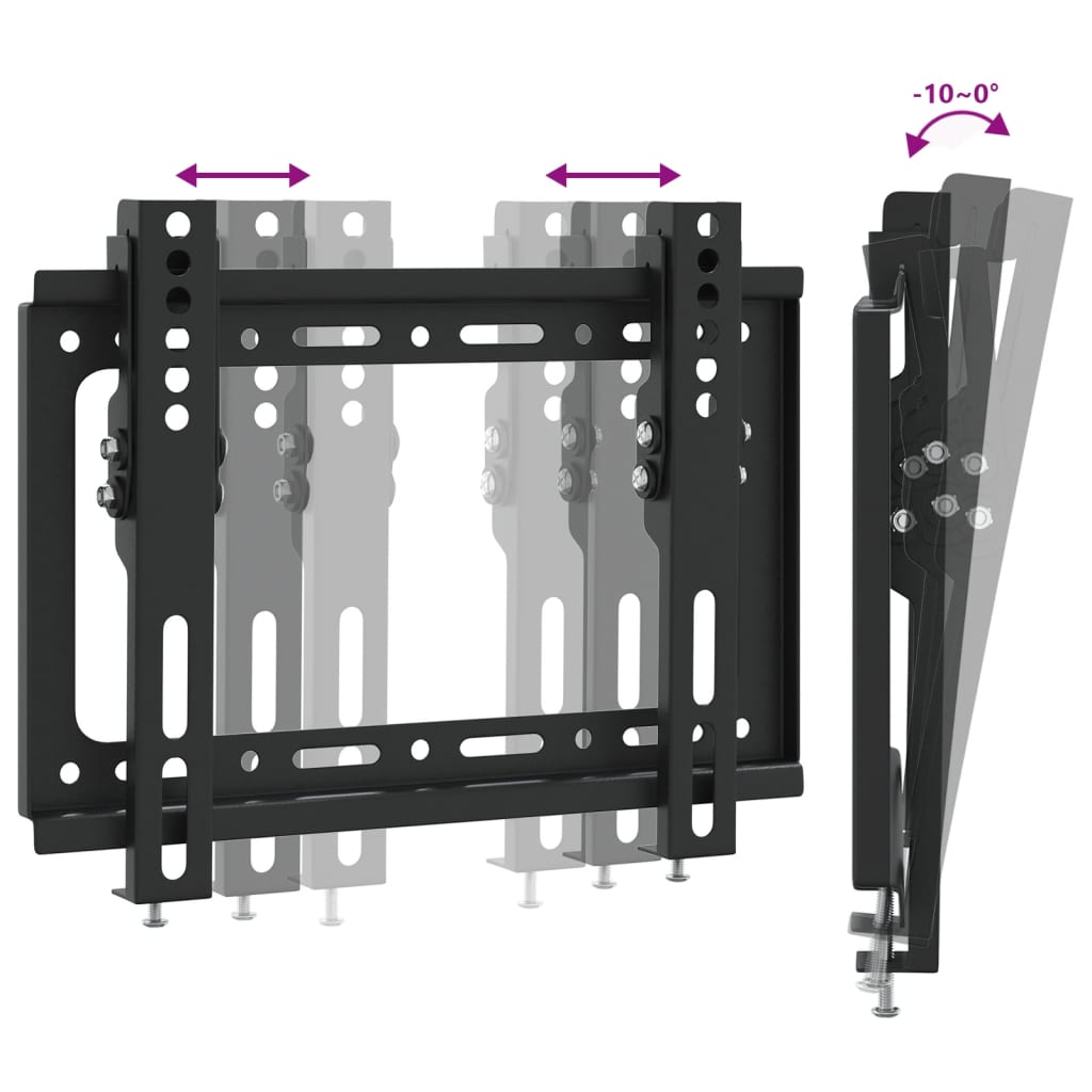 vidaXL Uchwyt ścienny na TV 14-24'', rozstaw VESA 200x200 mm, 30 kg