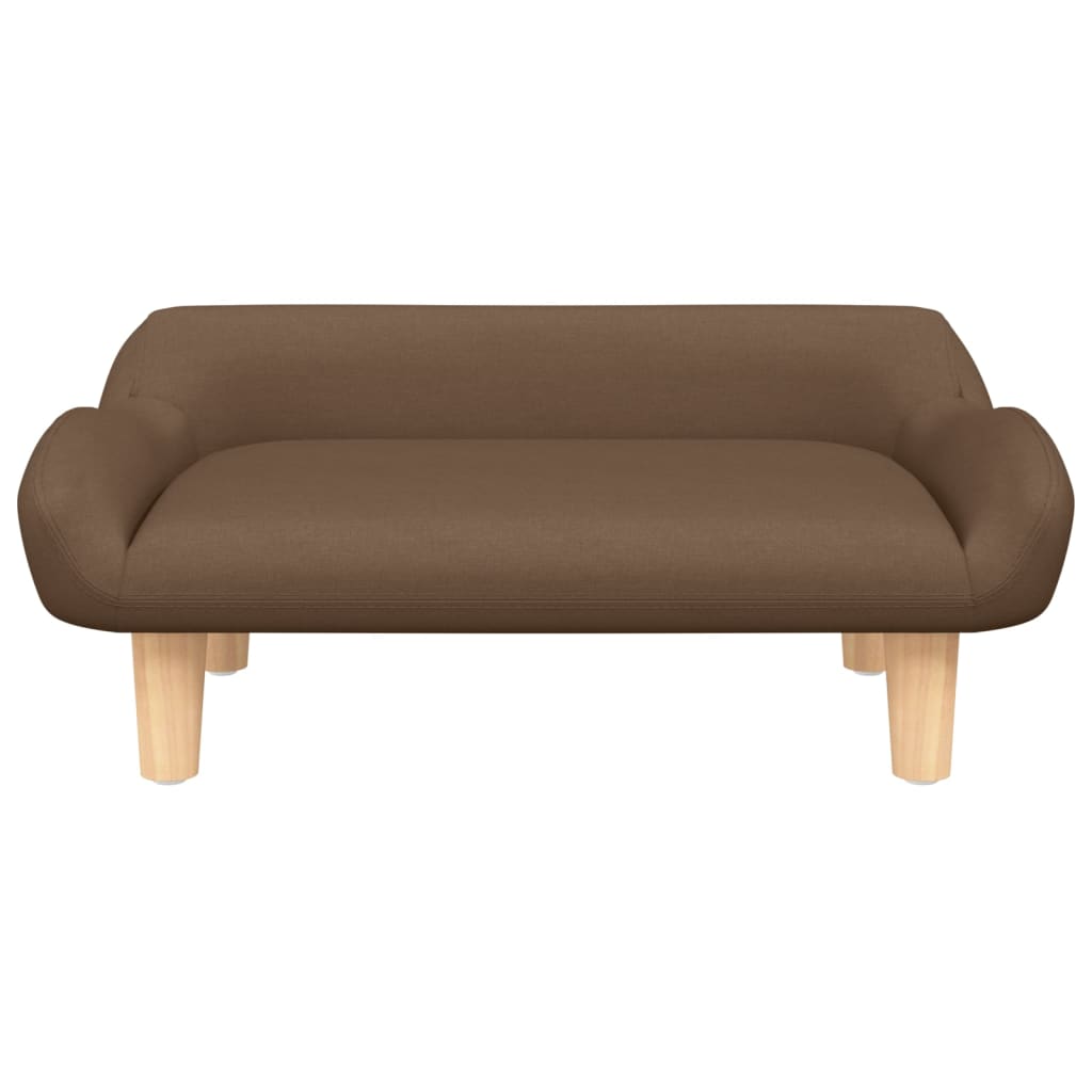 vidaXL Sofa dla dzieci, brązowa, 70x40x24 cm, obita tkaniną