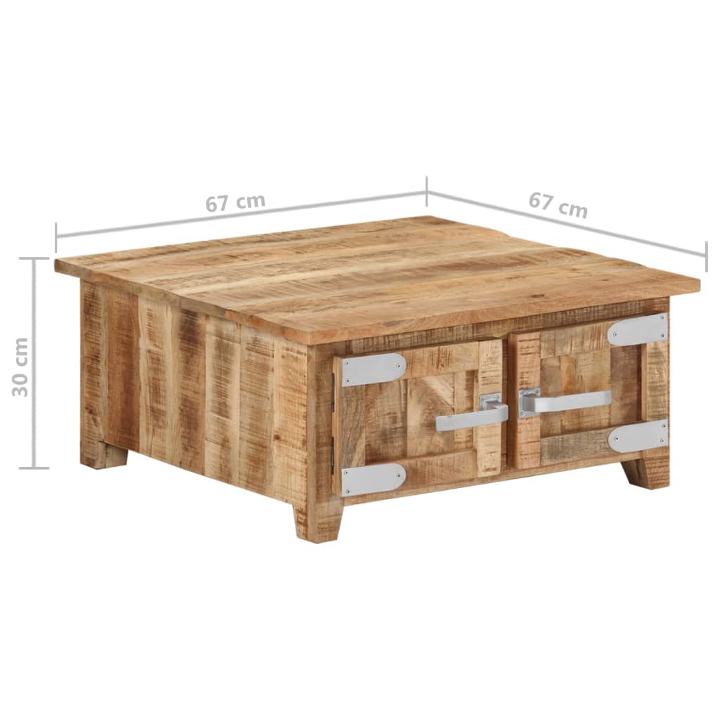 vidaXL Stolik kawowy, 67x67x30 cm, lite drewno mango