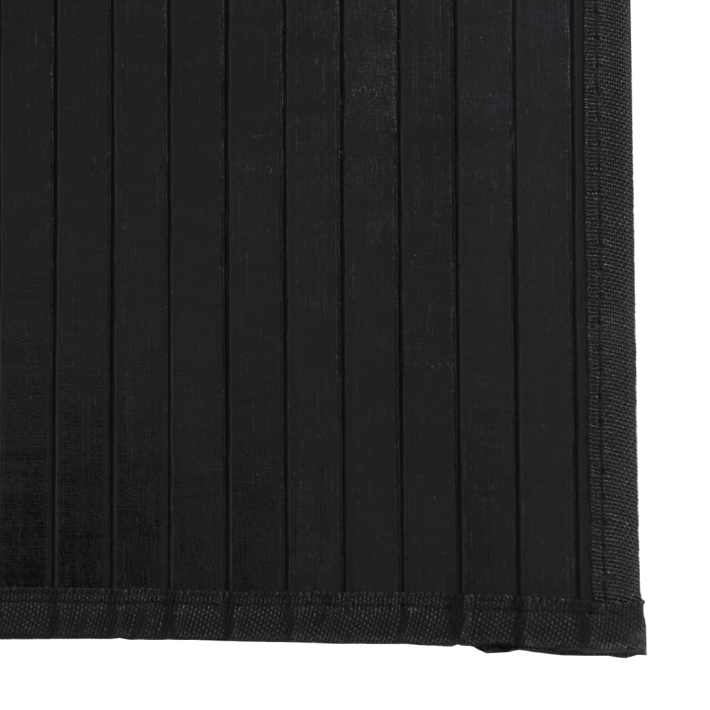 vidaXL Dywan prostokątny, czarny, 60x400 cm, bambusowy