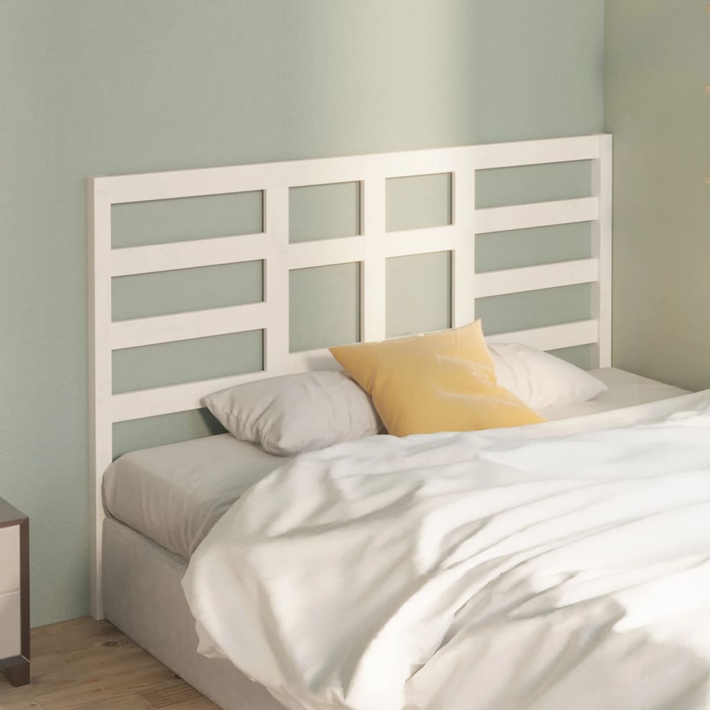 vidaXL Wezgłowie łóżka, białe, 166x4x104 cm, lite drewno sosnowe