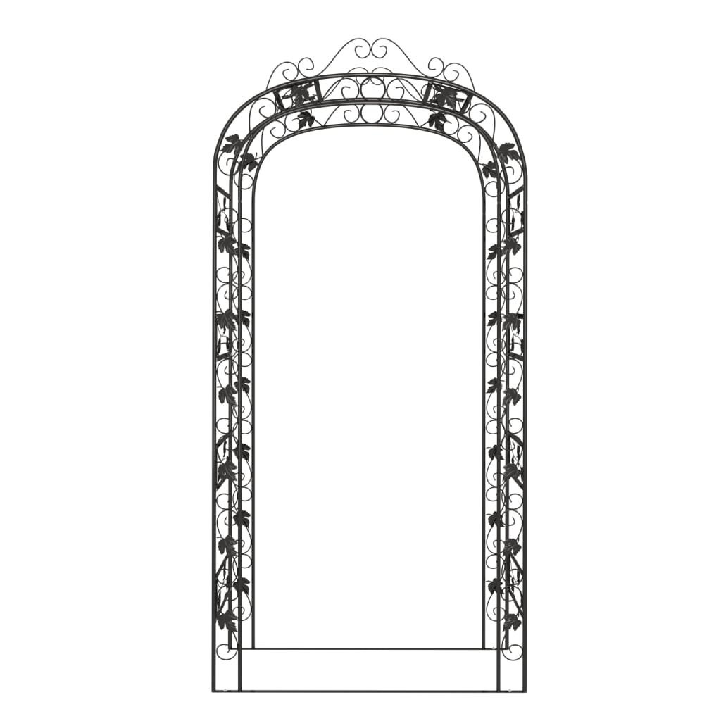 vidaXL Pergola ogrodowa, czarna, 116x45x240 cm, stalowy