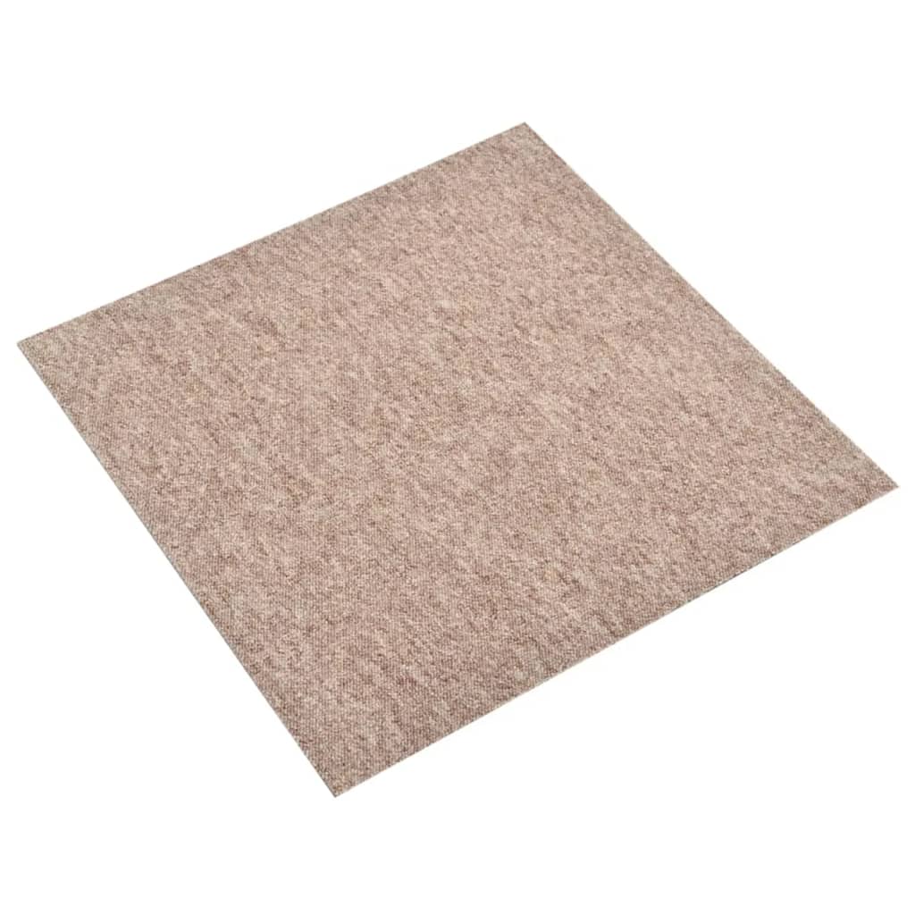 vidaXL Podłogowe płytki dywanowe, 20 szt., 5 m², 50x50 cm, beżowe